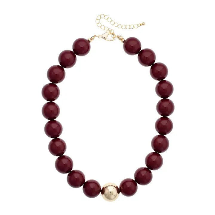 Marjorie Game Day Beaded Necklace