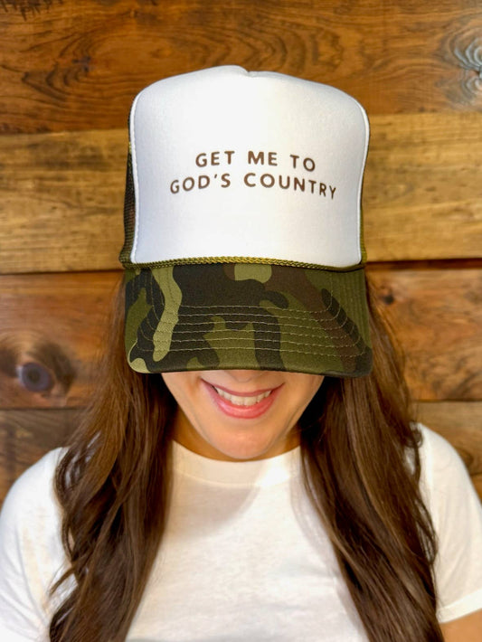 Get Me To God's Country Trucker Hat