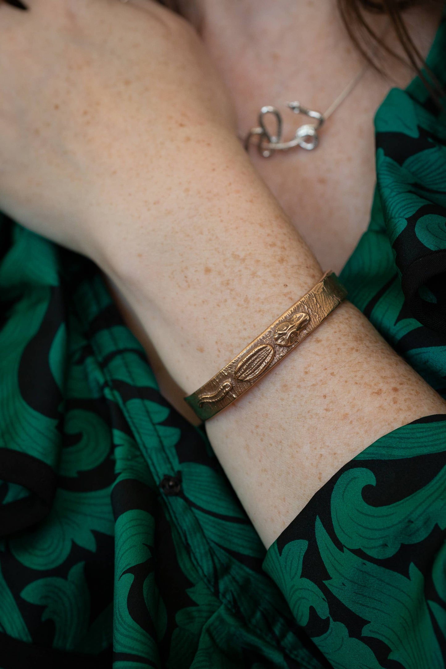 Alligator in the Swamp Cuff Bracelet