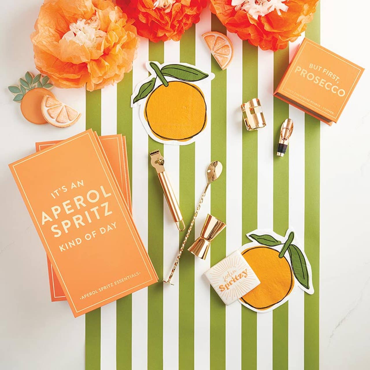 Die-Cut Cocktail Napkin - Orange: Paper