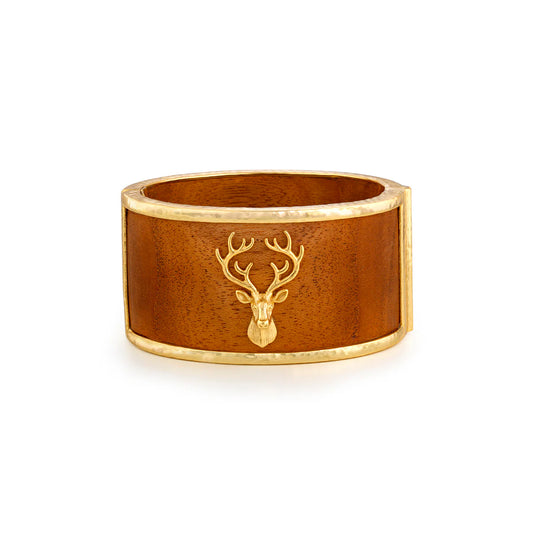 Forest Walk Stag Bangle - Teak