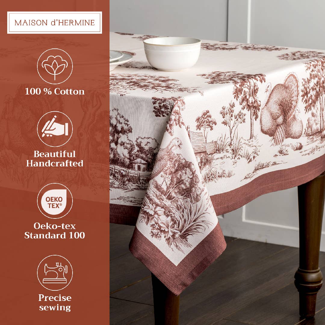 Tablecloths- Holy Jouy - Brown Fall: 120" x 60"