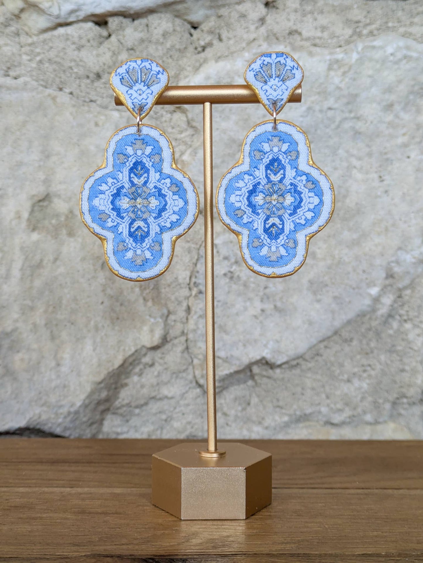 Henrietta Statement Earring - Light Blue