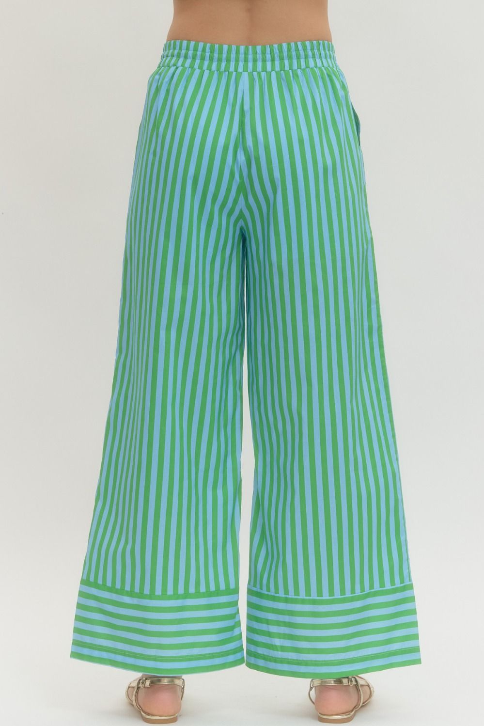 Green/Teal Stripe Pant