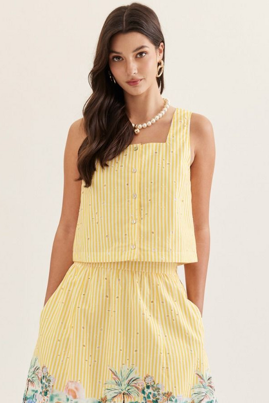 Striped Sleeveless Top