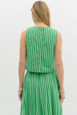 Green Striped Top