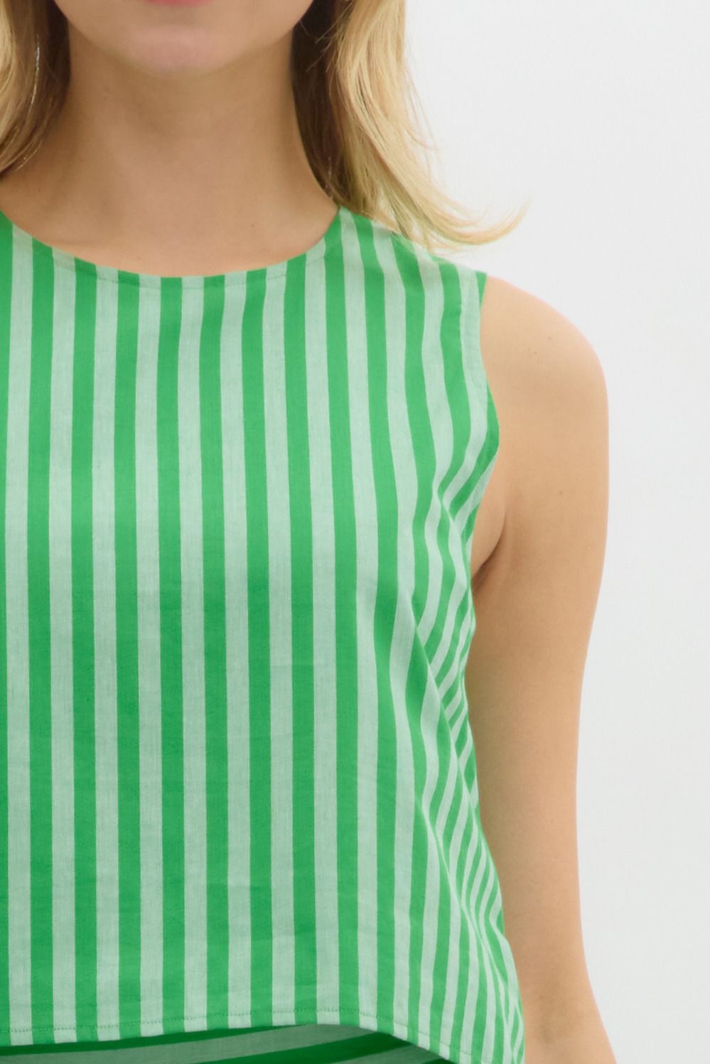 Green Striped Top