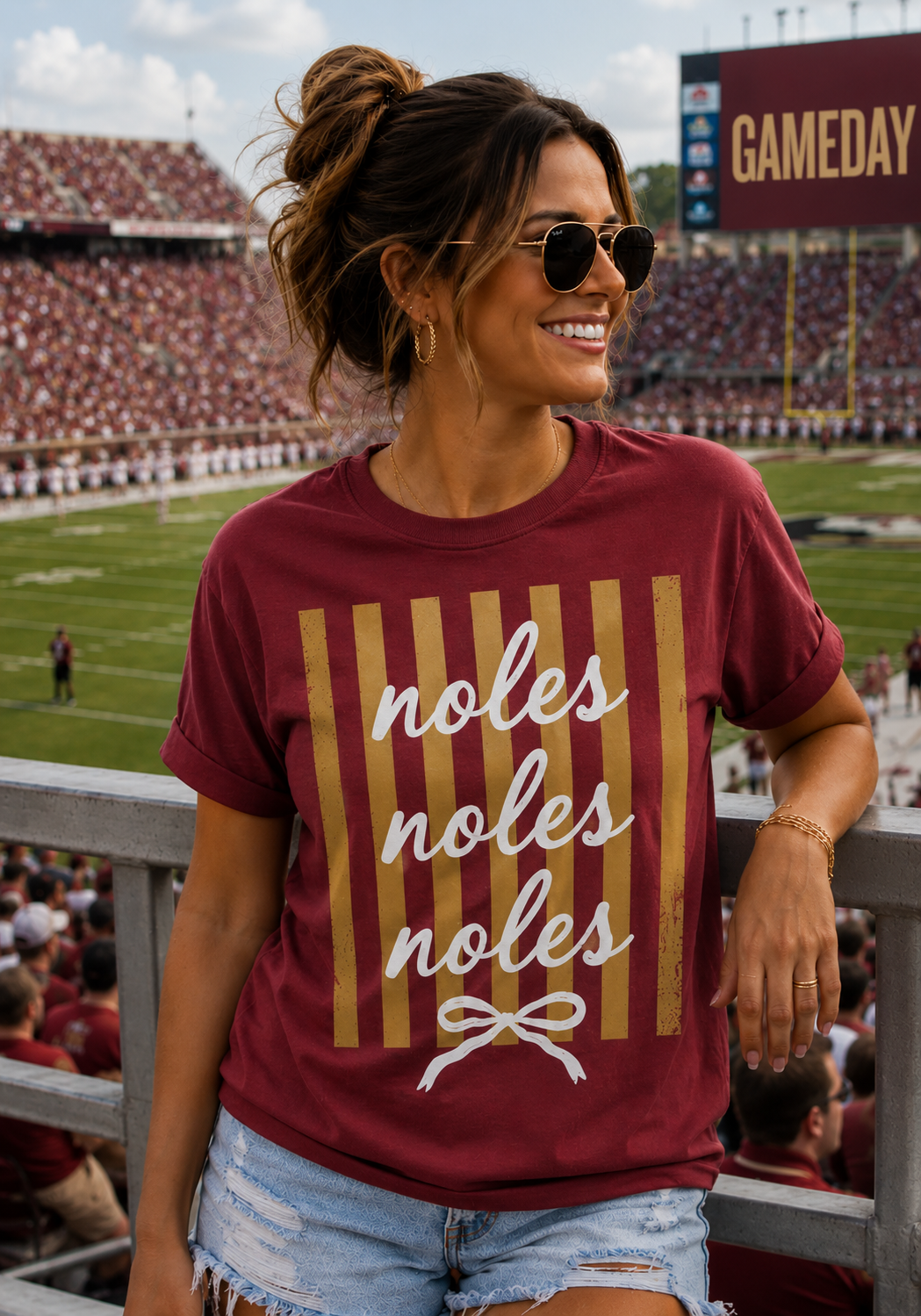 Noles Stripe Graphic Tee