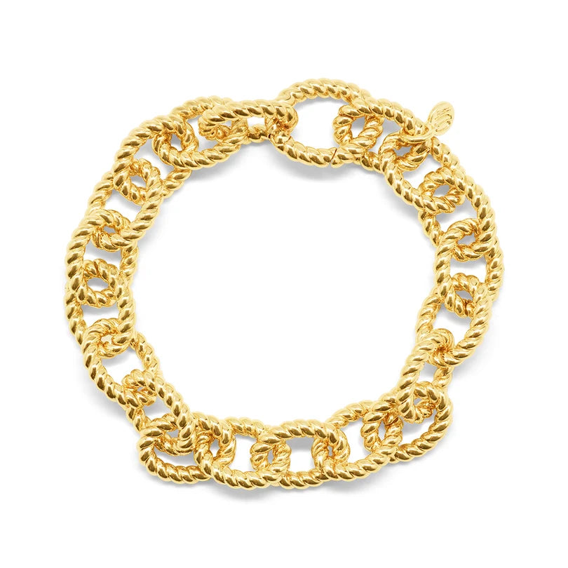 Victoria  Small Chain Bracelet, 8" - Gold