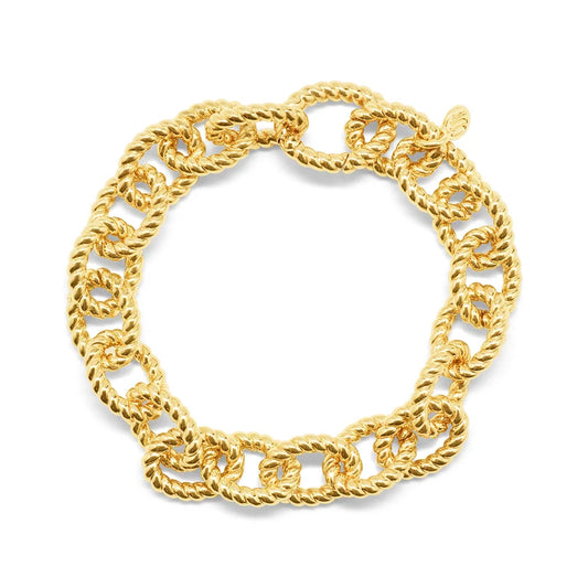 Victoria  Small Chain Bracelet, 8" - Gold