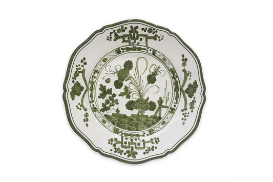 Vida Faenza 11" Dinner Plate - White and Green