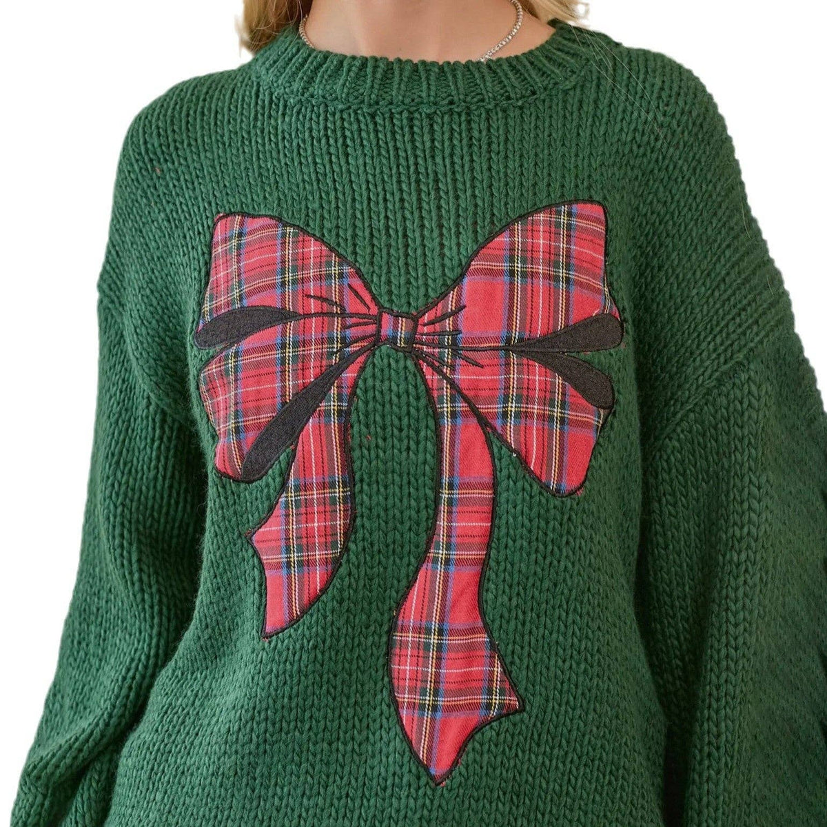 Merry Christmas Bowknot Pullover Sweater