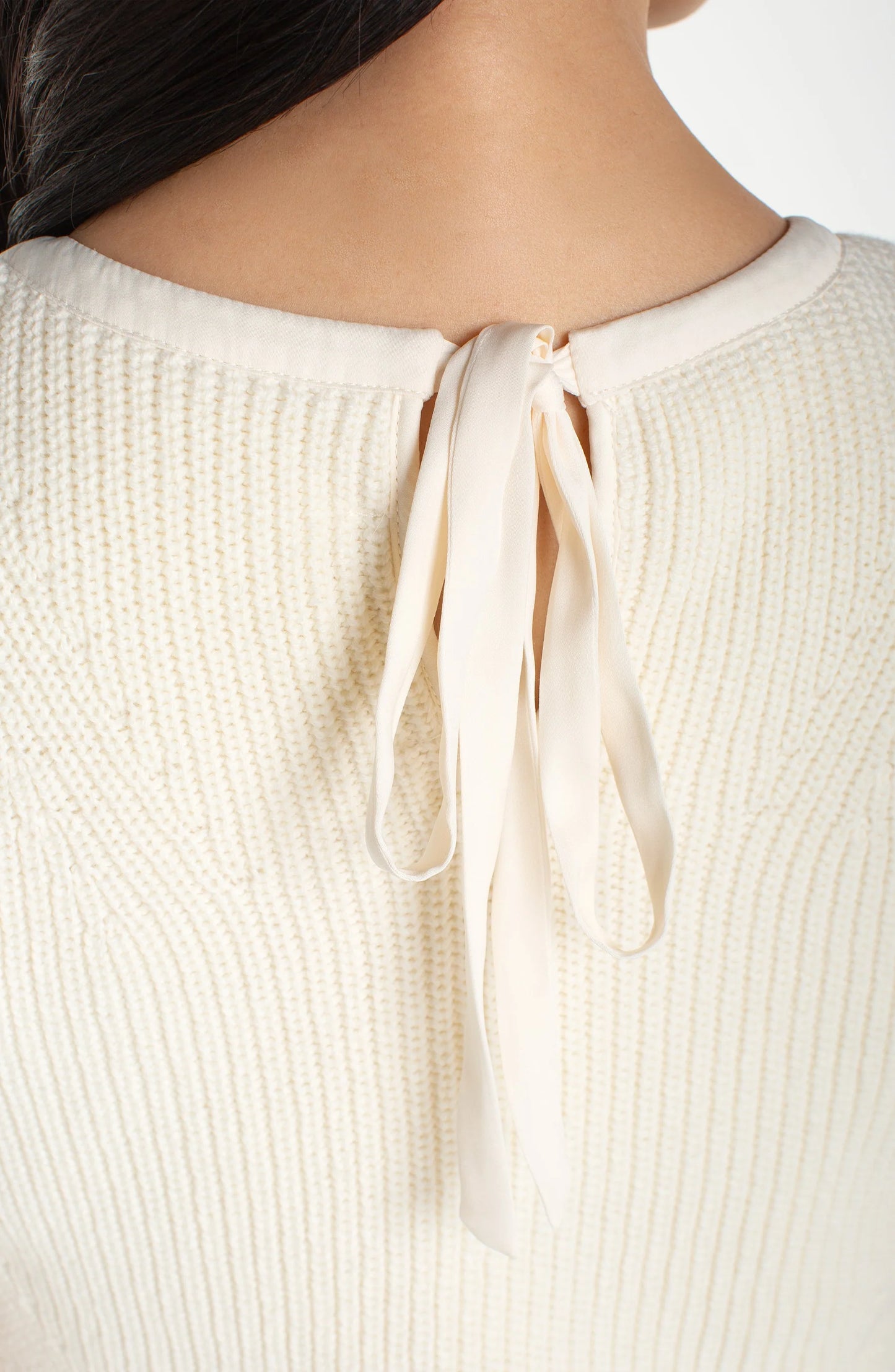 Woven Sleeveless Midi Dress Featuring a Sweater Bodice