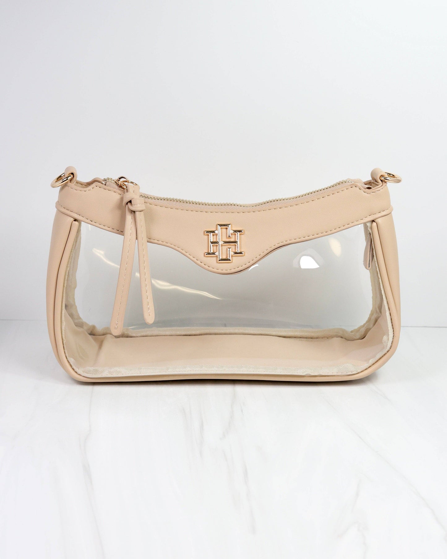 Cassidy Clear Crossbody Nude