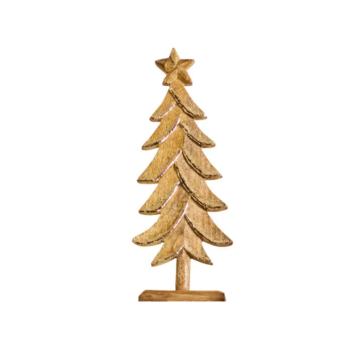 Figurine Trimmed Gold Tree Large