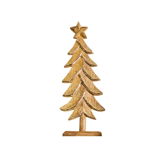 Figurine Trimmed Gold Tree Large