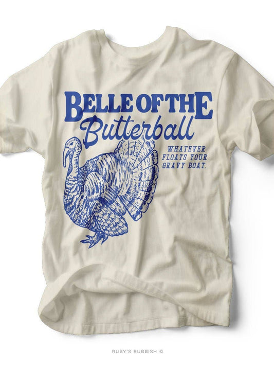 Belle of the Butterball | Seasonal T-Shirt | Ruby’s Rubbish®: Cream / Large / Classic Crew
