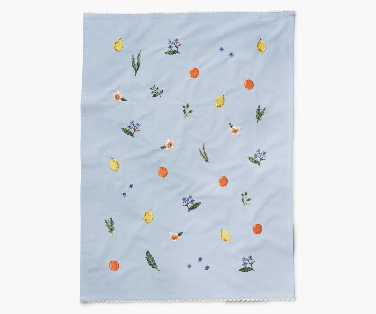 Rifle Paper Embroidered Fruit Stand Tea Towel