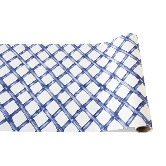 Paper Table Runner-Blue Latice