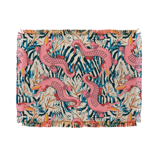 Holli Zollinger Cosmica Gator Throw Blanket