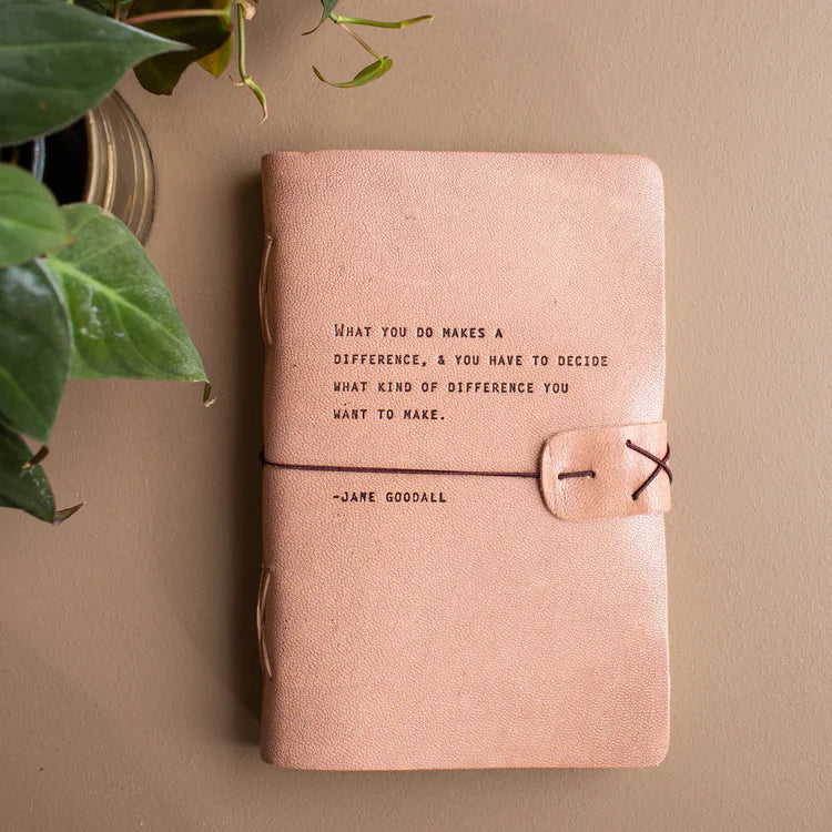 What You Do Makes a Difference Leather Journal
