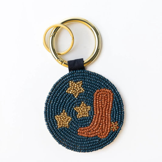 Kelsey horseshoe seed bead bag accessory keyring