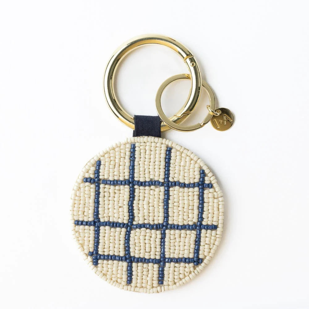 Kelsey Lemon Yellow seed bead bag accessory key ring