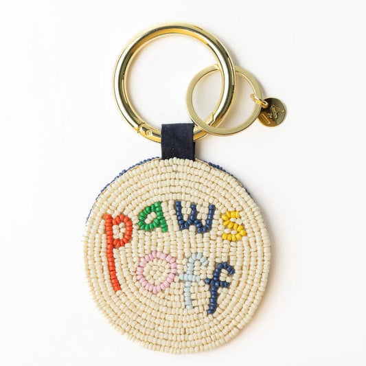 Kelsey paws off seed bead bag accessory keyring