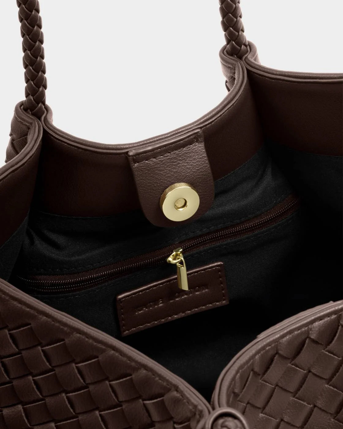 Nova Hand Woven Small Shoulder Tote Chocolate
