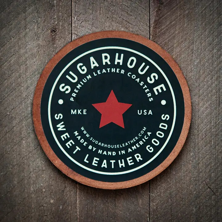 Bourbon Will Do Leather Coaster