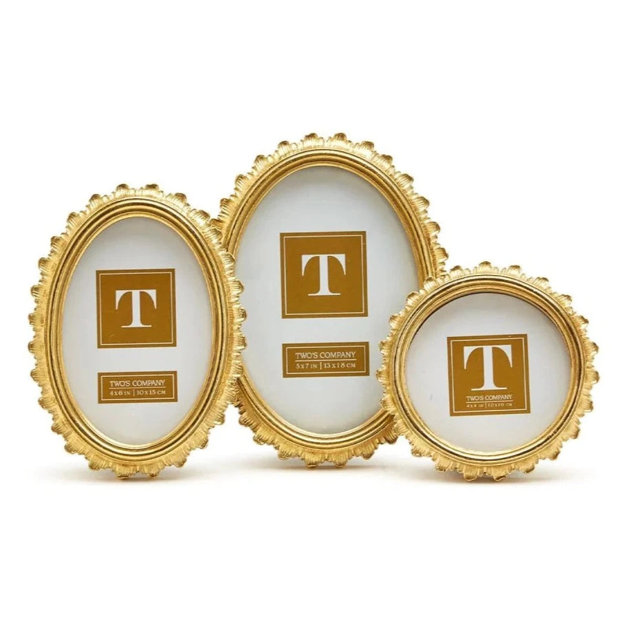 Gold Falcate Photo Frame