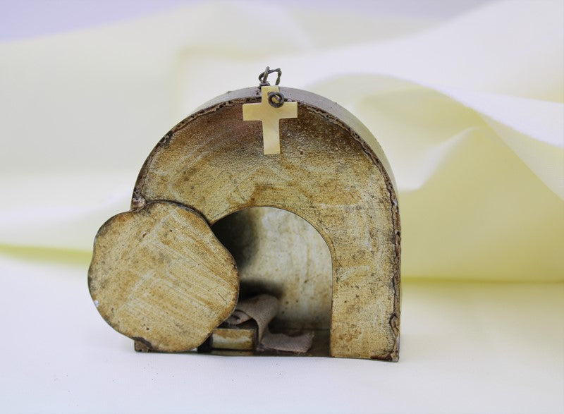 3.5x1x3" Metal Empty Tomb, Hanging or Tabletop