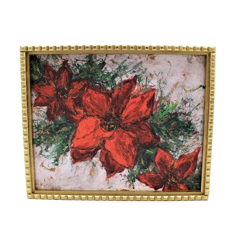 Framed Poinsettias, Wall or Table ©Tawnya Norton