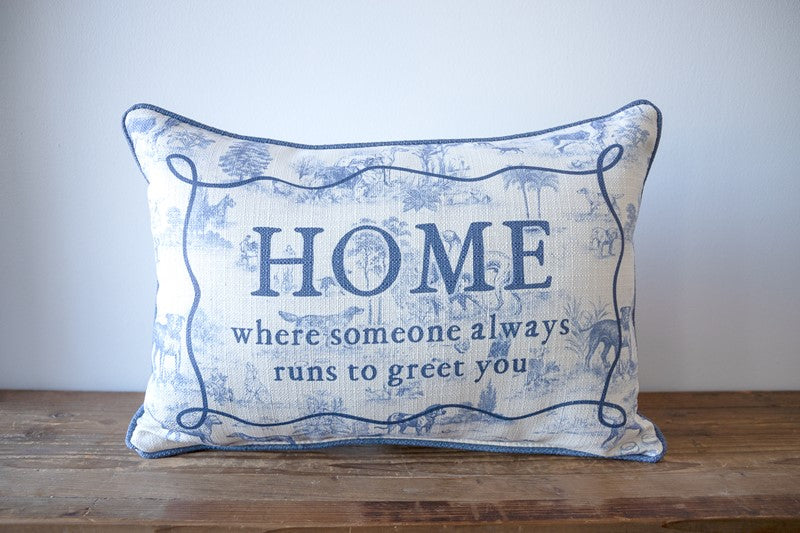 Runs To Greet You Dog Pillow
