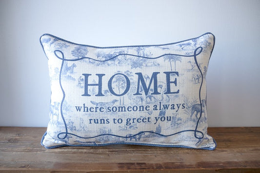 Runs To Greet You Dog Pillow