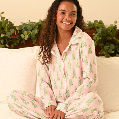 Pink Christmas Adult Pajama Set