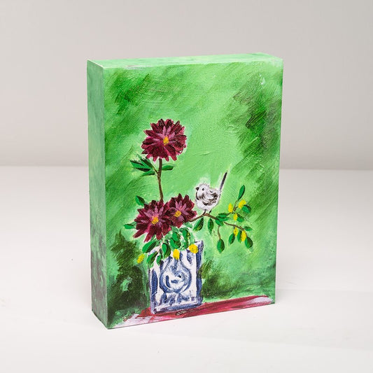 Bird With Vase Canvas