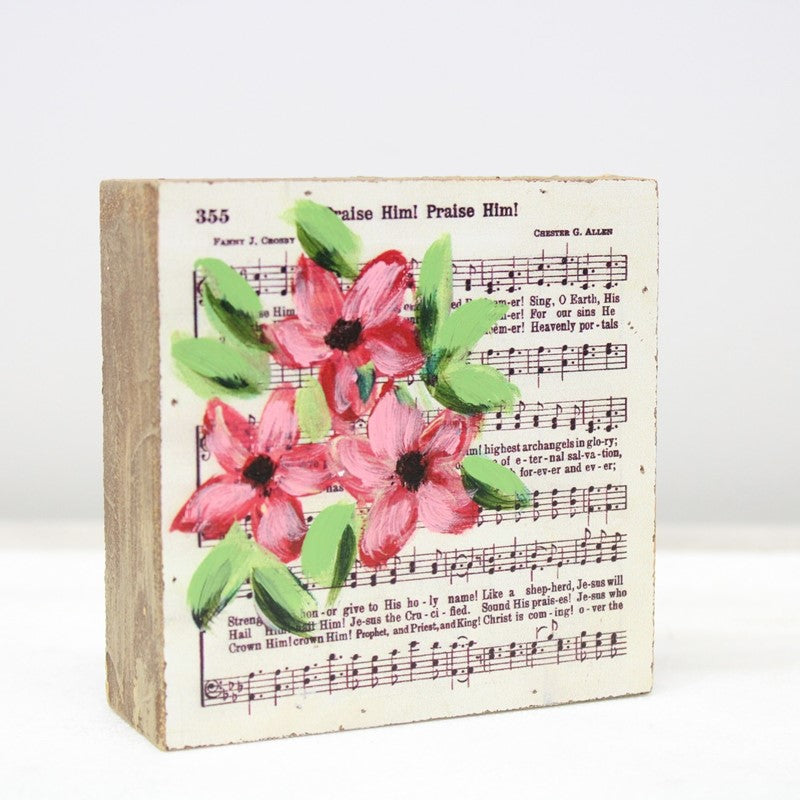 Handpainted Praise Him! Block
