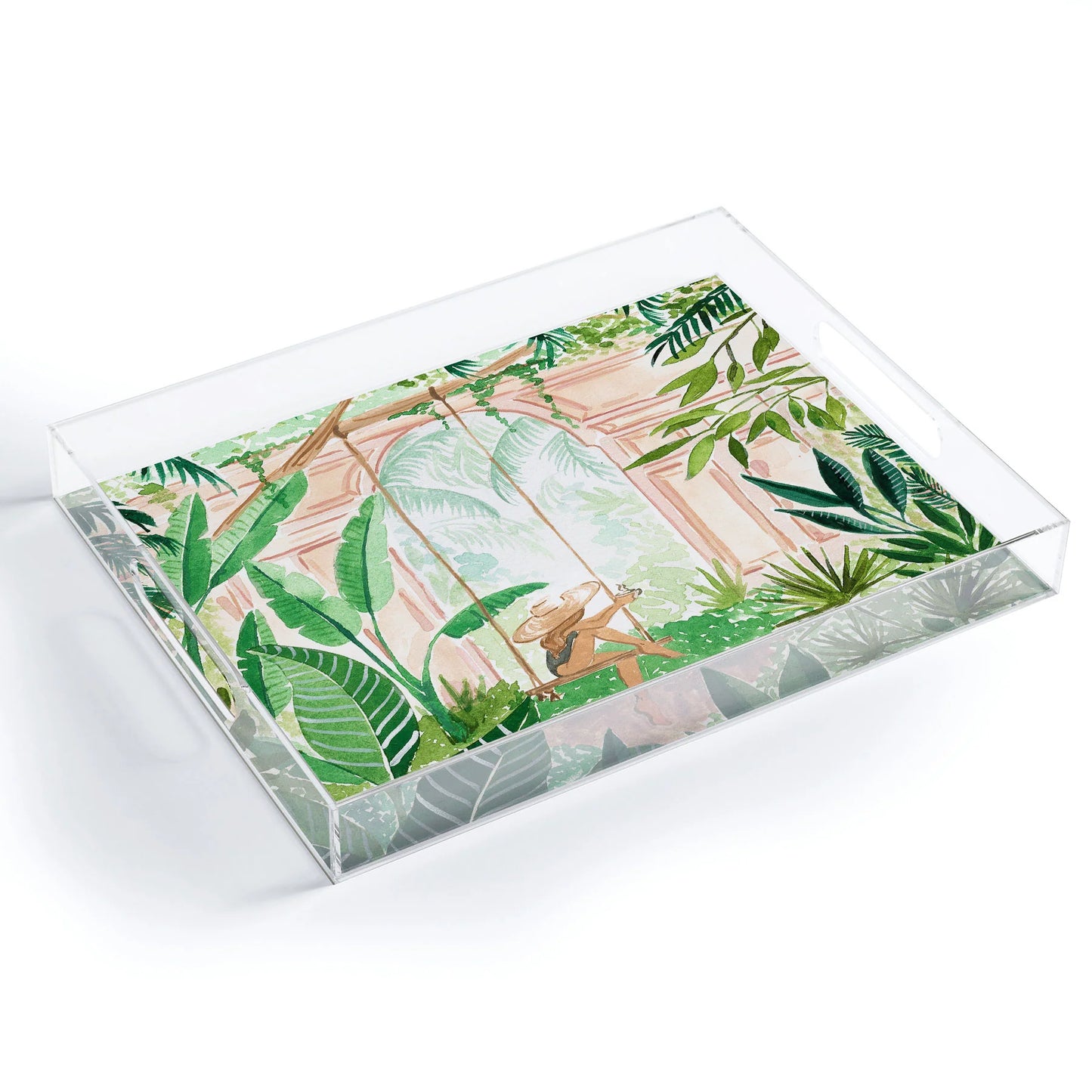 Small Acrylic Tray Jungle Swing by Sabina Fenn Illustration