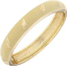 Florida State Seminoles Enamel Logo Hinge Bangle: Gold