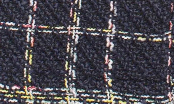 Pleat Back Jacket Black Plaid