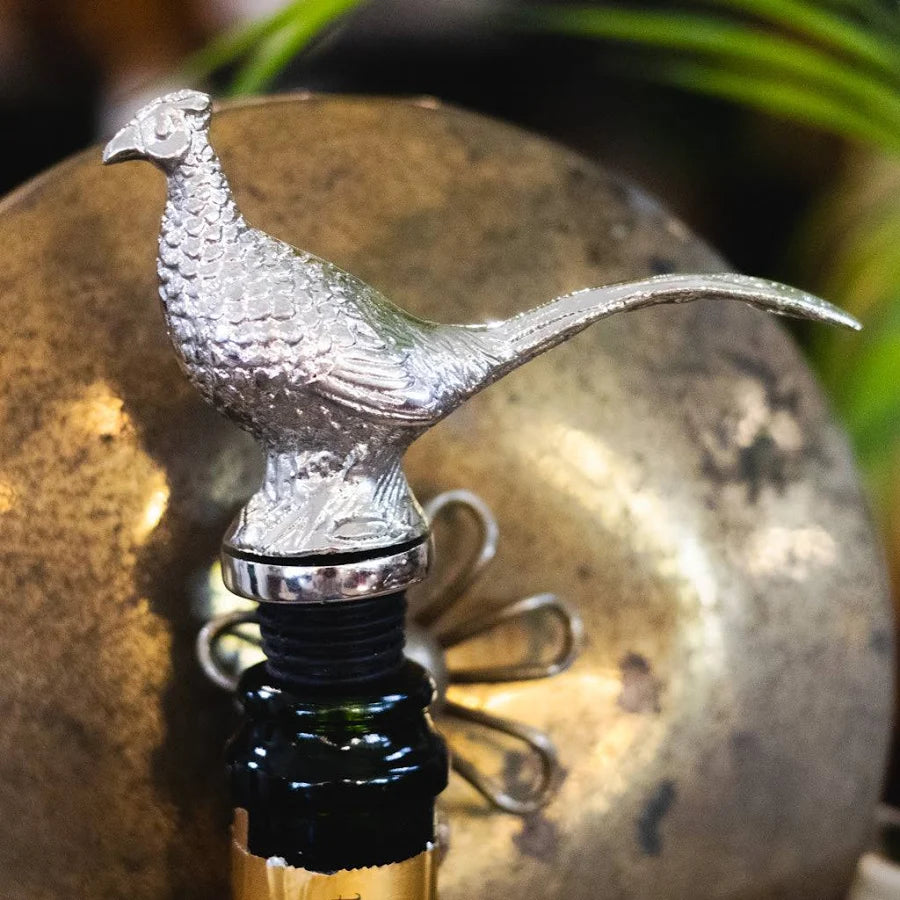 Pheasant Bottle Stopper Metal