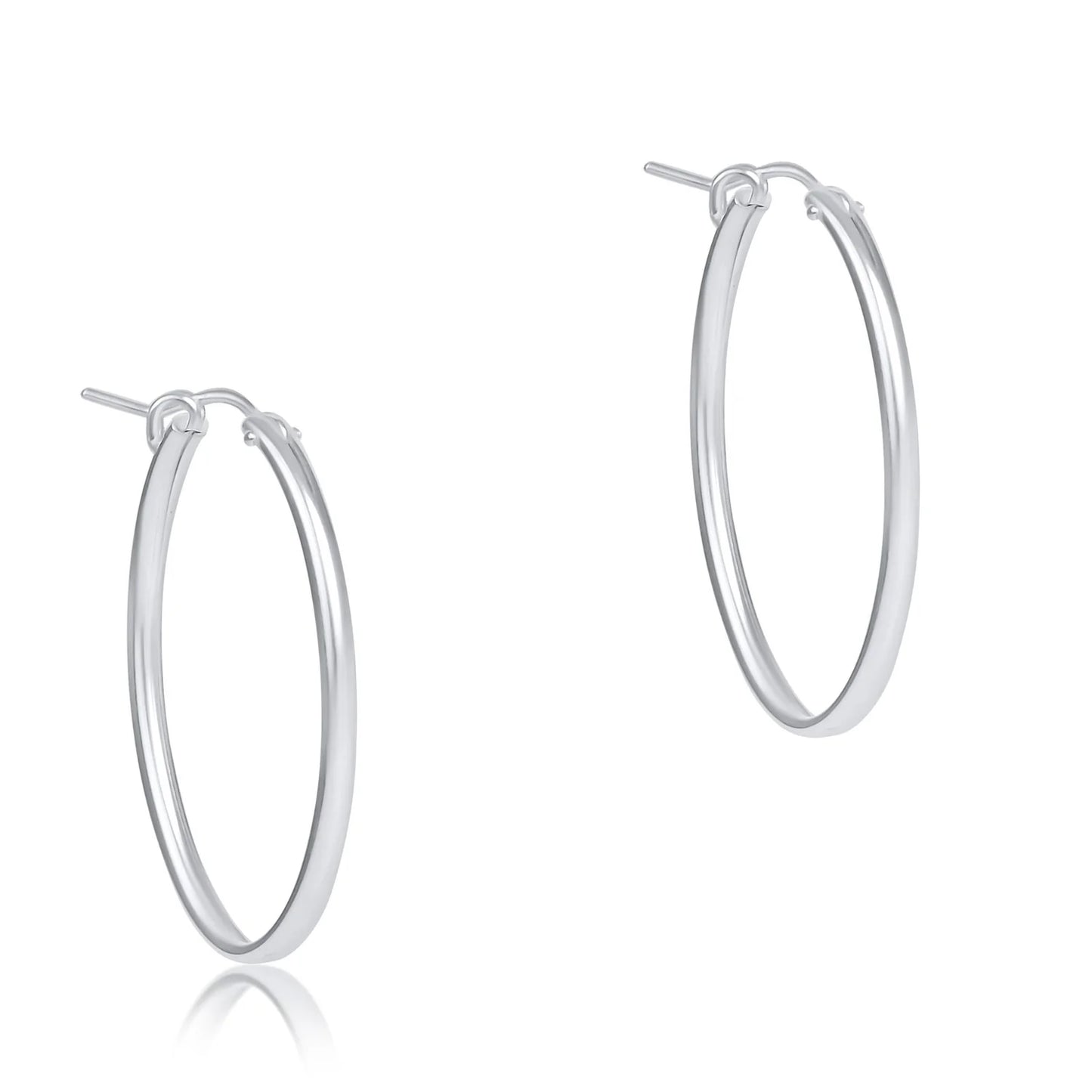 oval sterling 1" hoop- smooth
