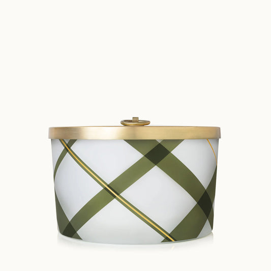 Frasier Fir Frosted Plaid 3-Wick Candle