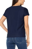 Short Sleeve Crew Neck Tee With Rib Trim
