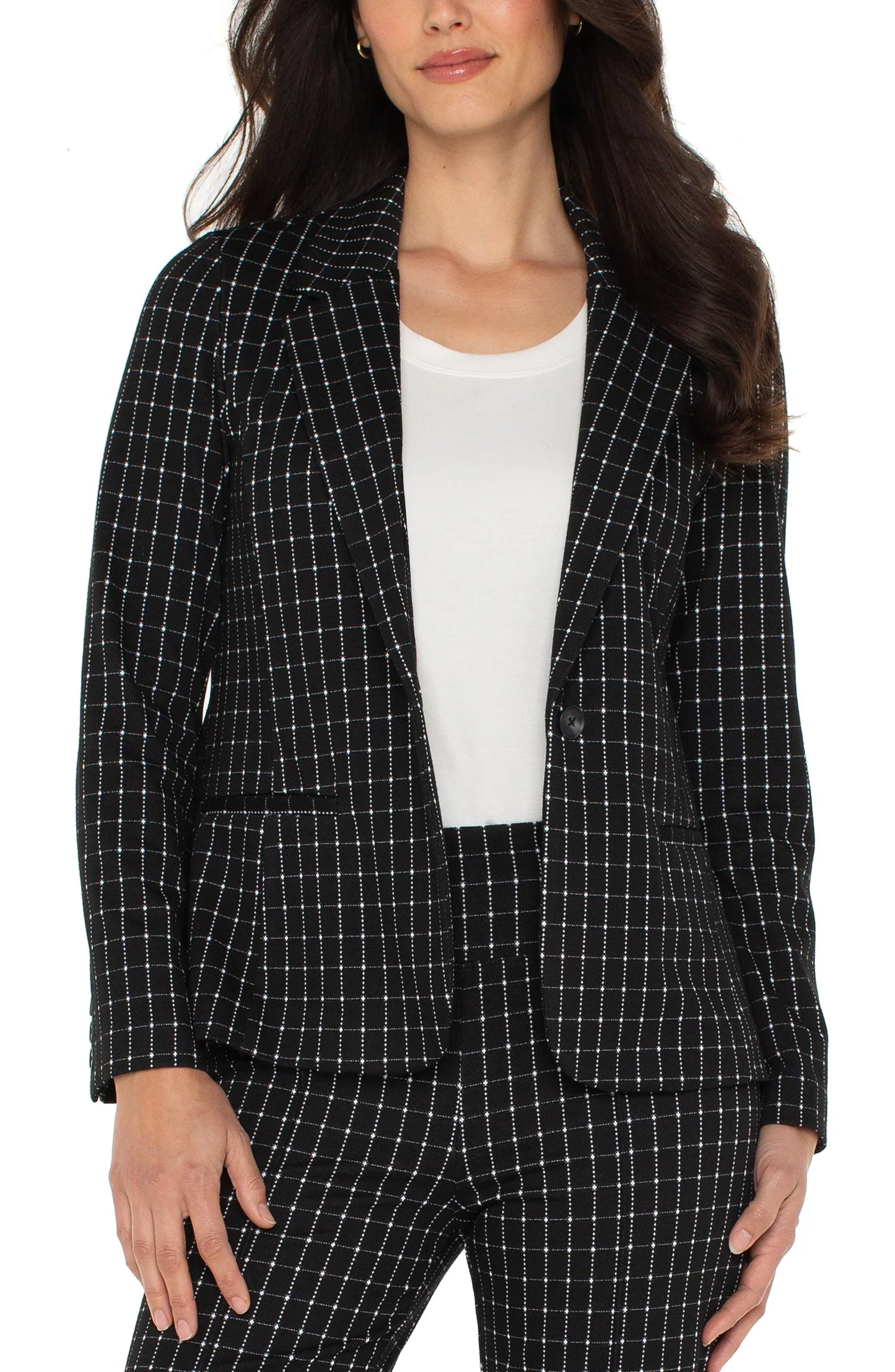 Fitted Blazer Black/White