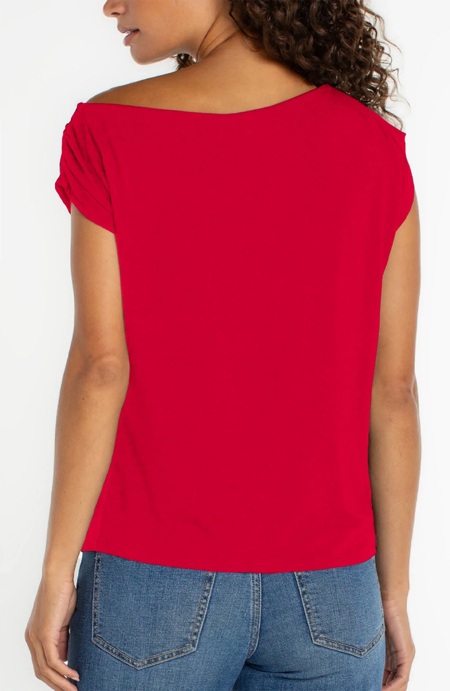 Asymmetrical Off-shoulder Knit Top