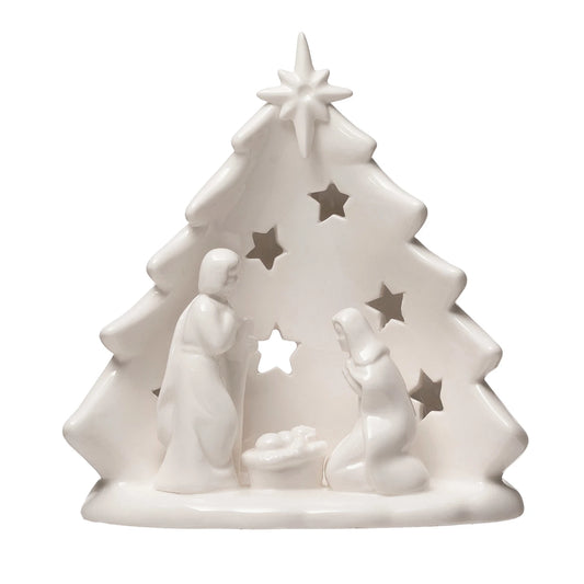 Stoneware Holy Family Tree Cutouts