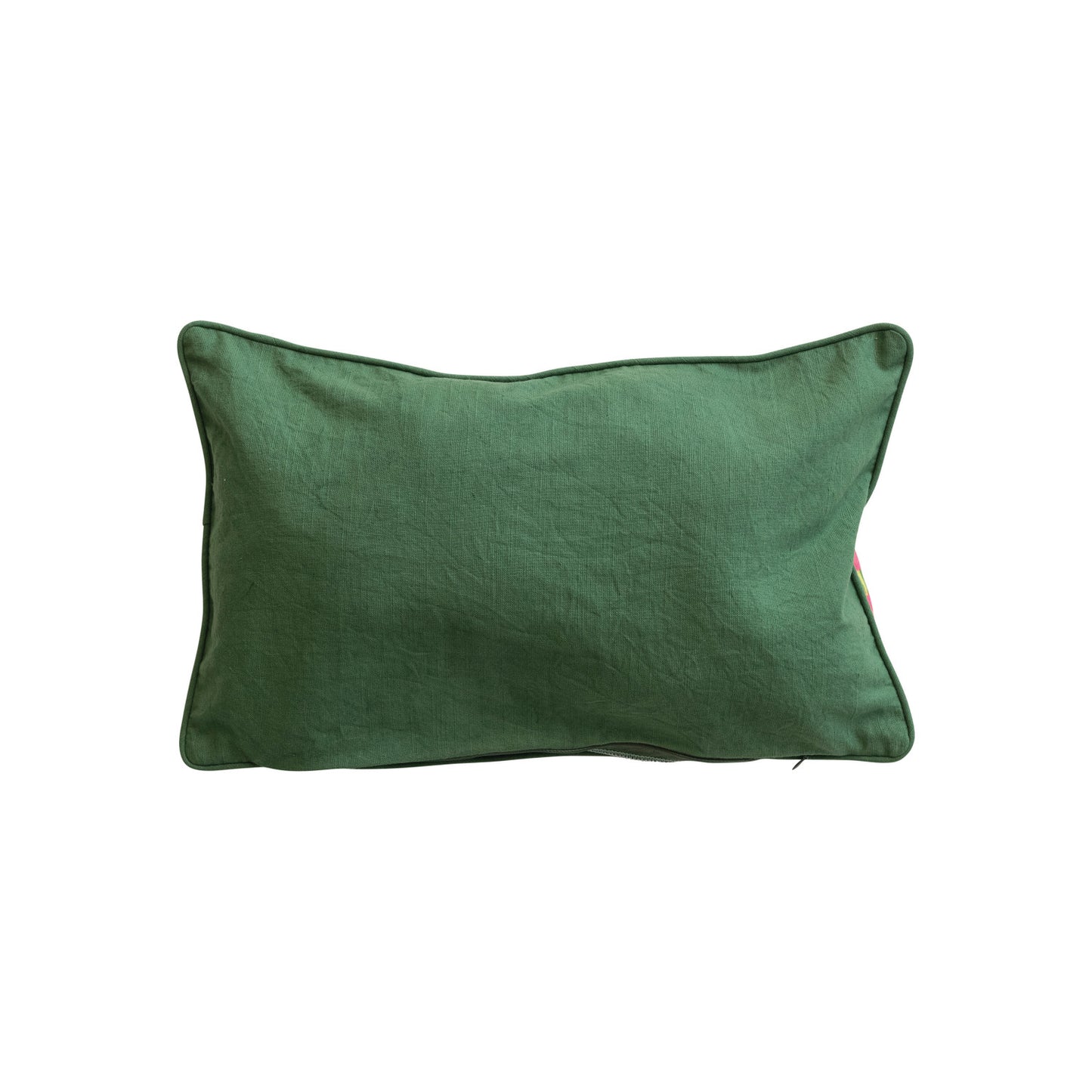 Cotton Slub Merry Lumbar Pillow w/ Piping