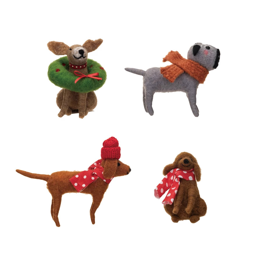 Festive Wool Dogs